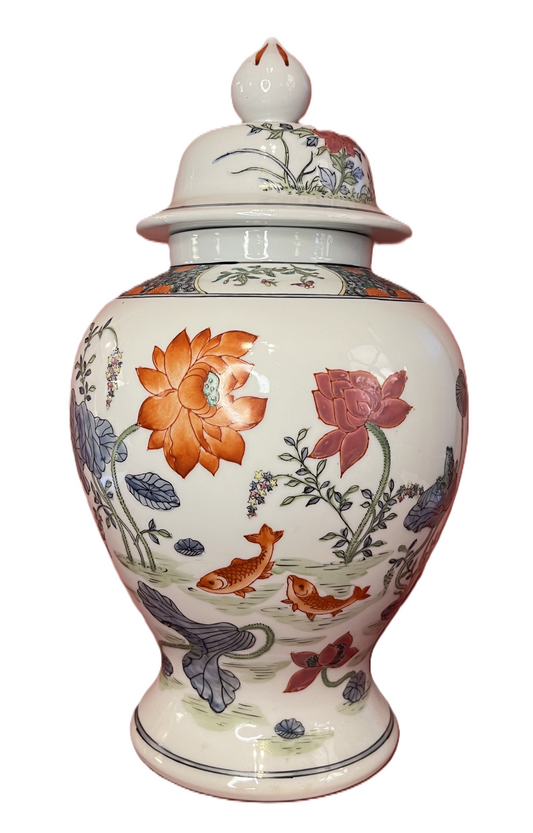 Asian-Inspired Ceramic Urn